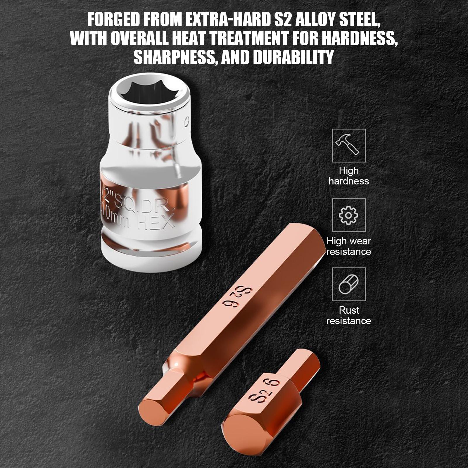 Screwdriver Set - 磁気ドリルビットセット磁気ヘビーデューティ金属ソケット修復ツール 15 ピーススクリュードライバーキードリルビット家庭用家具用