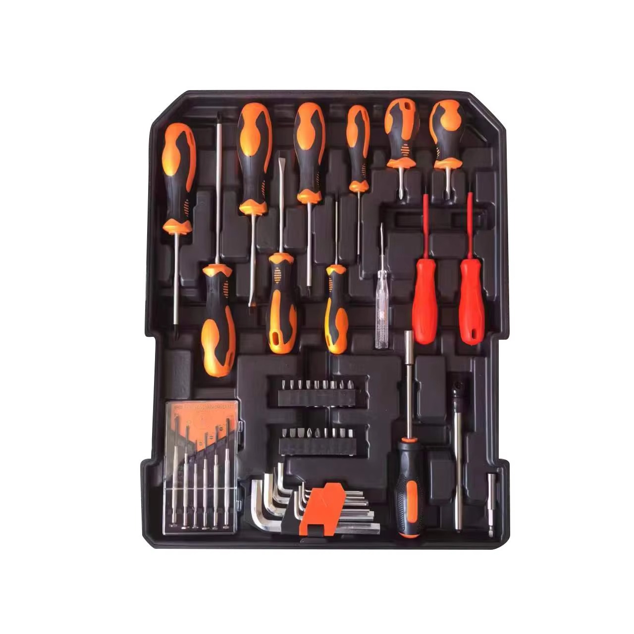 Tool Set - OEMハンドツールコンビネーションセット クロムバナジウム鋼 ラチェットレンチソケットセット ハードケース付き 車修理用