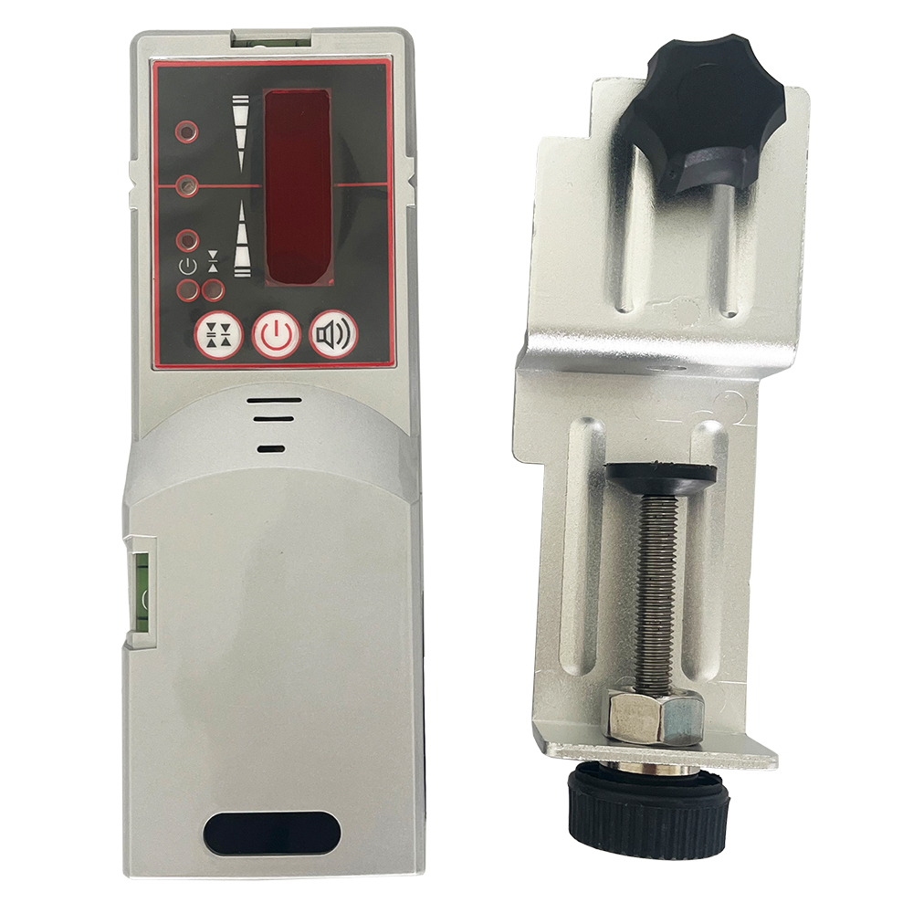 Spirit Level - Heipoe HD-1S 赤色ビーム/緑色ビーム受信機 高精度レーザーレベル検出器 両面スクリーン＆クランプ付き