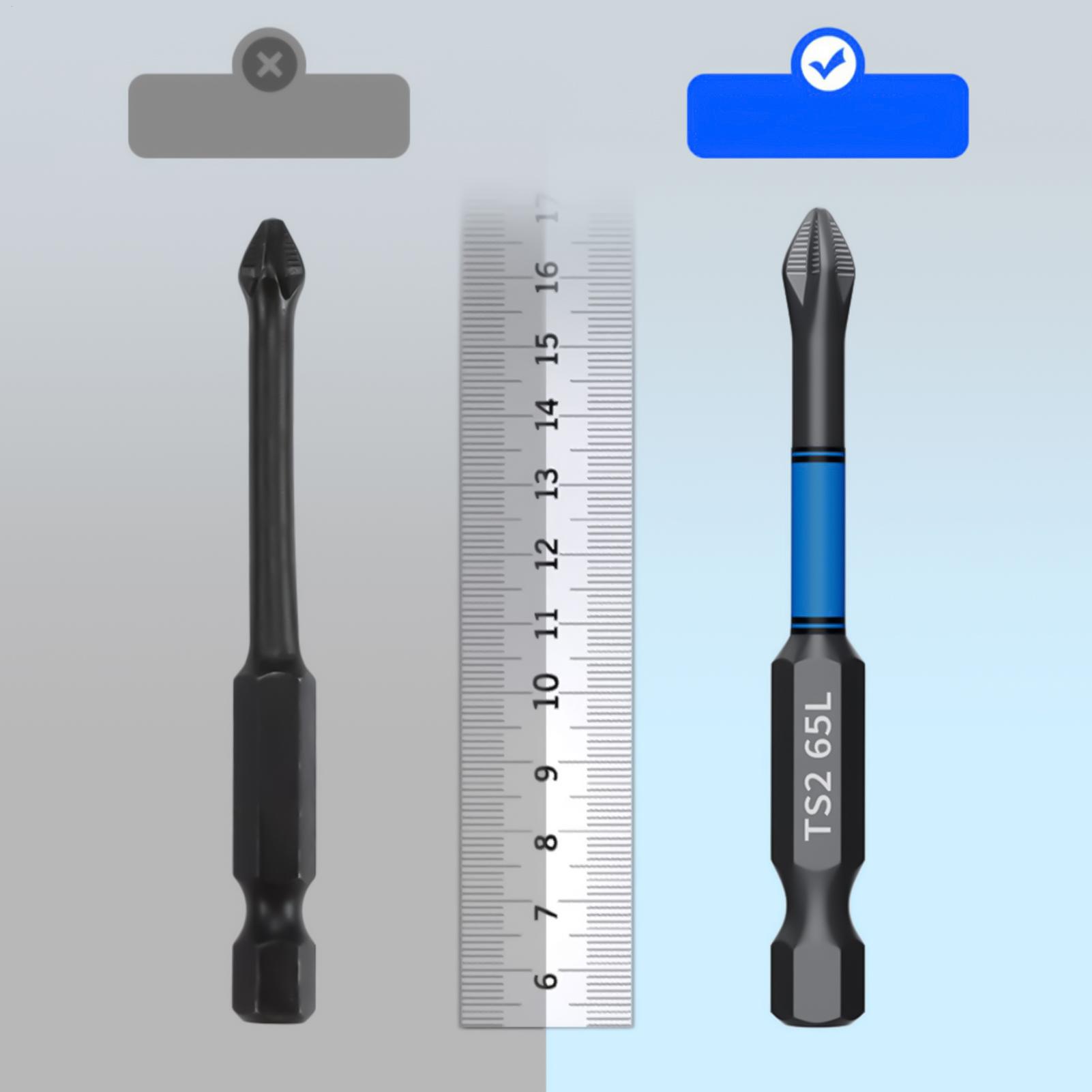 ドリルドライバービットセット 6 ピース磁気ヘビーデューティ - Screwdriver Set のレビューと価格