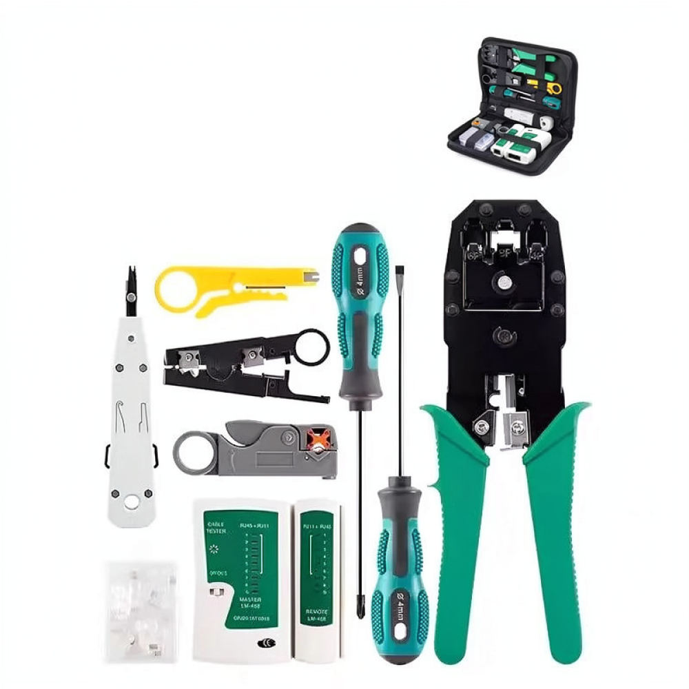 包括的なネットワーク設置ツールキット、ケーブルテスター、圧着 - Tool Set のレビューと価格