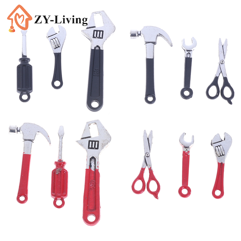 6 ピース/セットドールハウスミニ修理キットアクセサリーハン - Wrench Set のレビューと価格