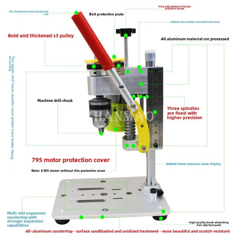 小型精密卓上ドリルプレス。DIY用マイクロドリルマシン。携帯 - Drill Press のレビューと価格